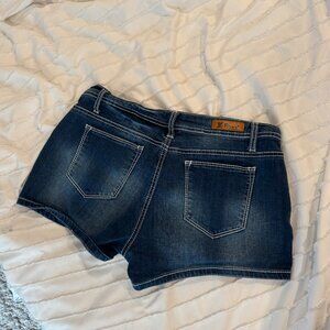 Dark wash denim y2k mini shorts